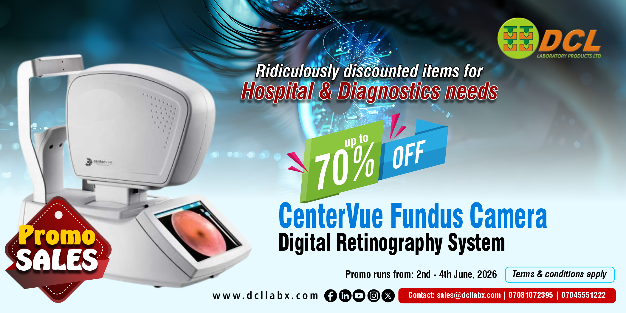 CenterVue Fundus Camera Digital Retinography System, up to 70% off