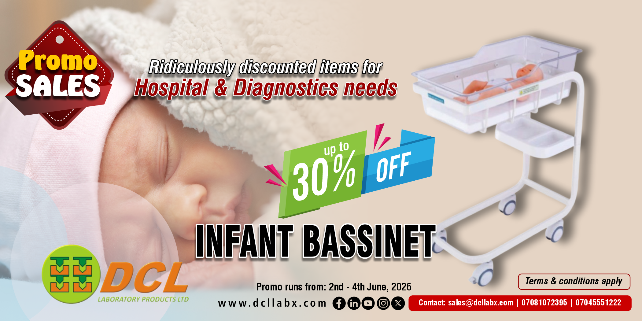 Infant Bassinet, up to 30% off