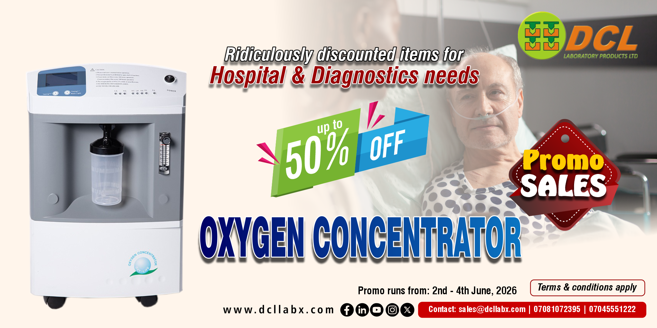 Oxygen Concentrator, up to 50% off