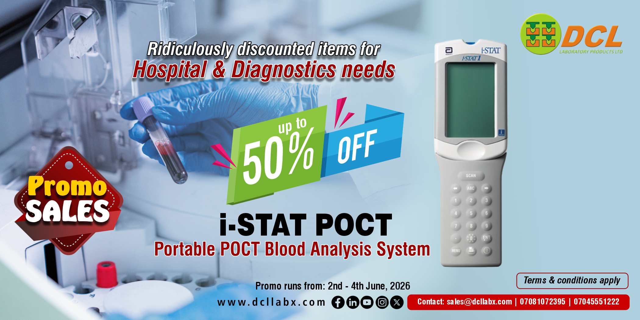 i-STAT POCT Portable Blood Analysis System, up to 50% off